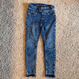 Justice Distressed Girl Jeggings - Size 7